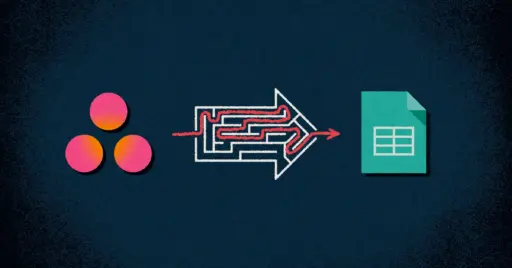 Graphic representing integrating Asana with Google Sheets