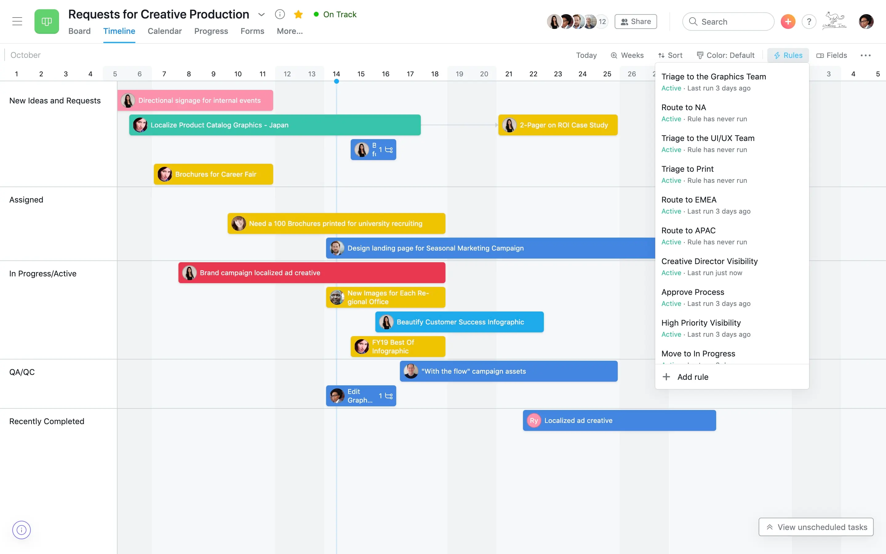 automated scheduling for asana