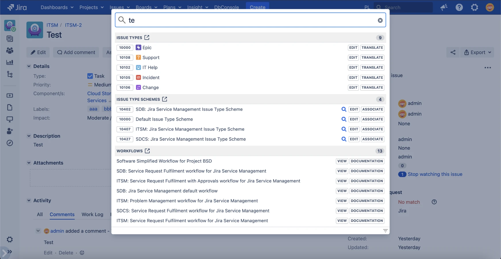 Search screen within Extender for Jira one of the best plugins for Jira