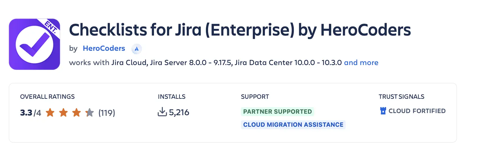 Checklists for Jira plugin