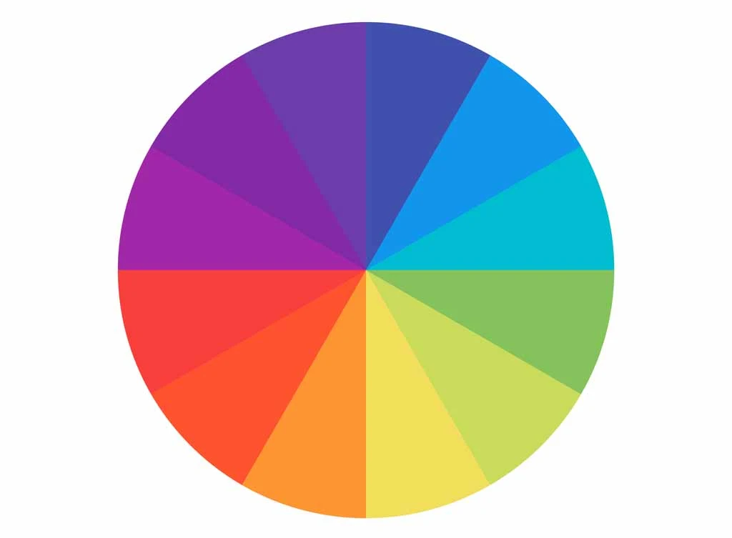 Colored circle. Wheel colour spectrum. Circle palette. Multicolored circle flat template. EPS 10