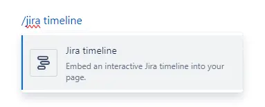 jira timeline to confluence option