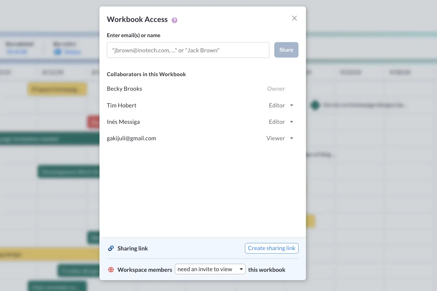 gantt chart step 9: share your chart with others