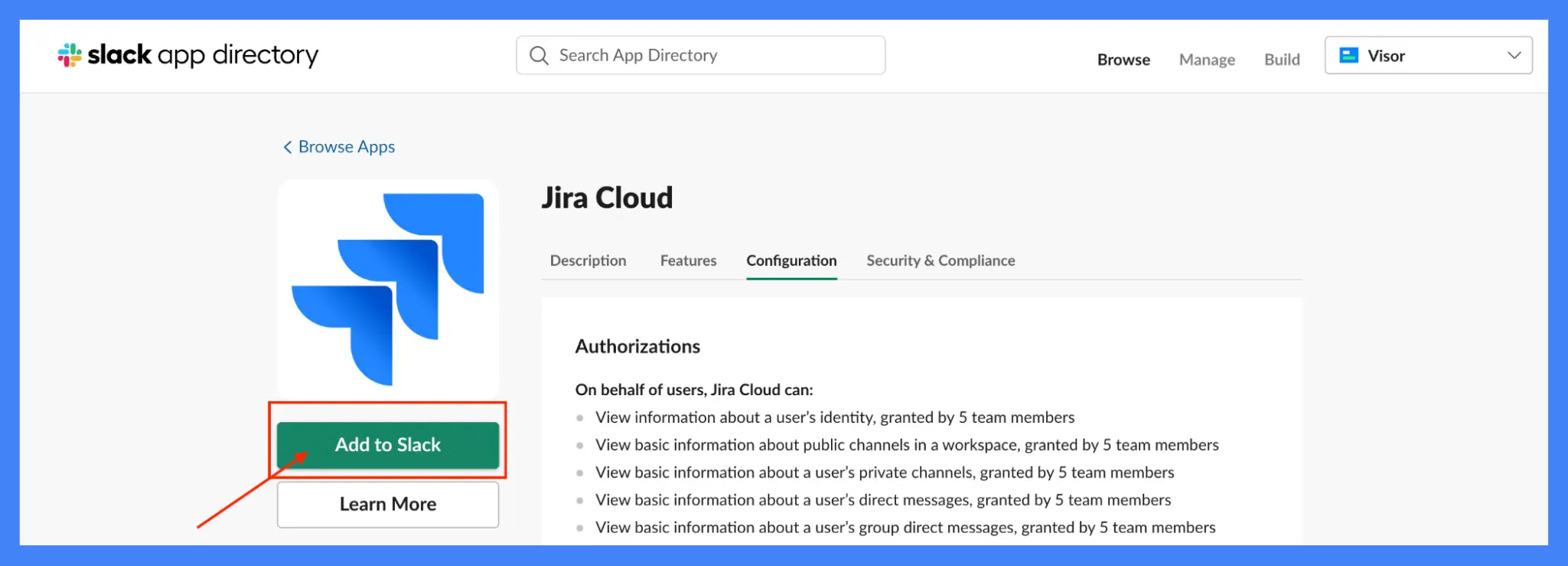 selecting details for a jira slack integration