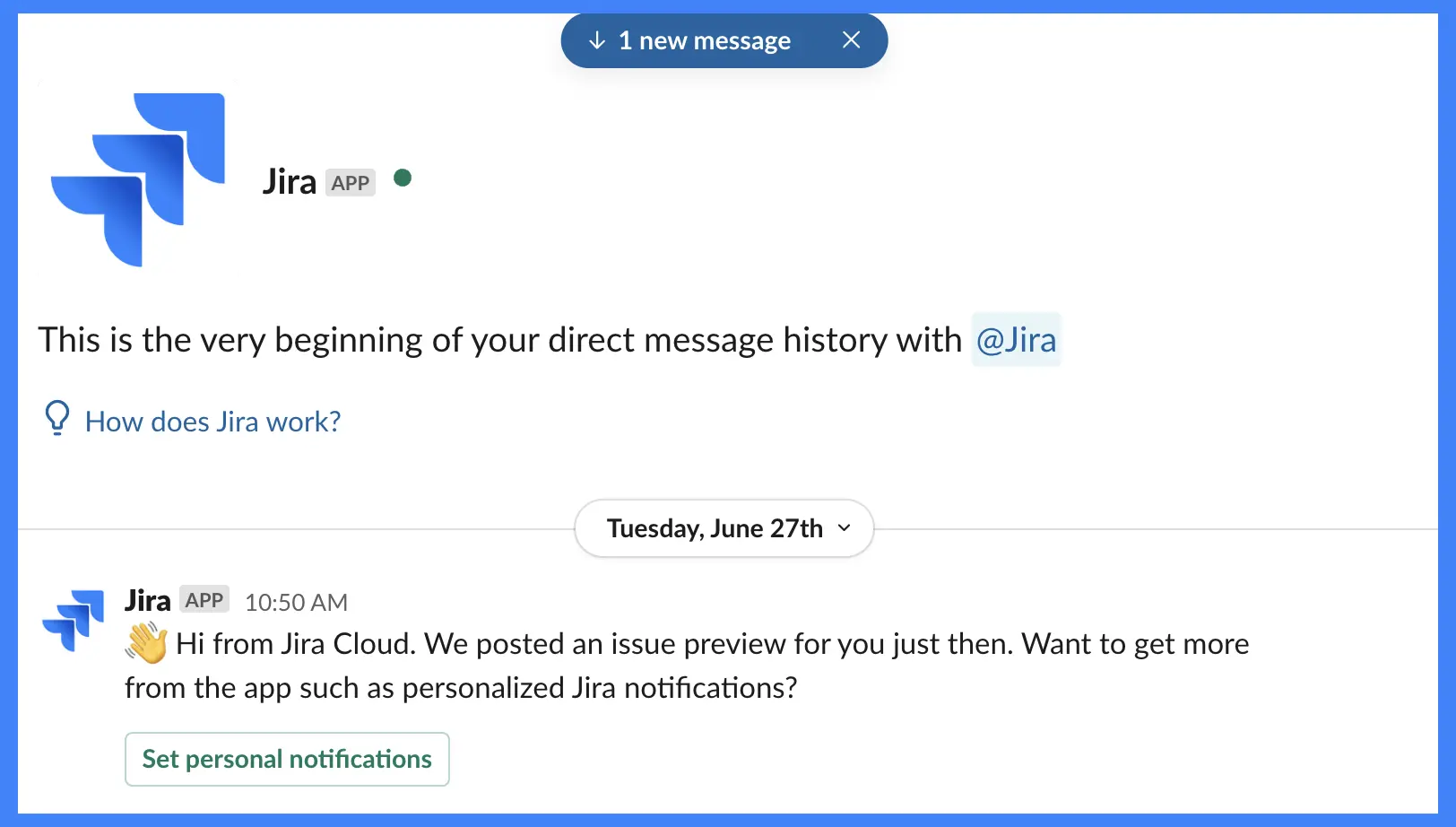 the final step an a jira slack integration