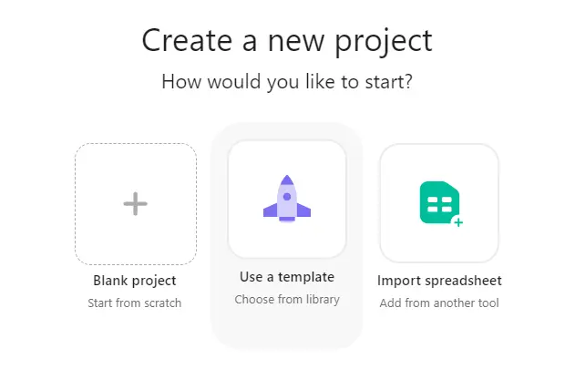 choosing where to start in an asana project