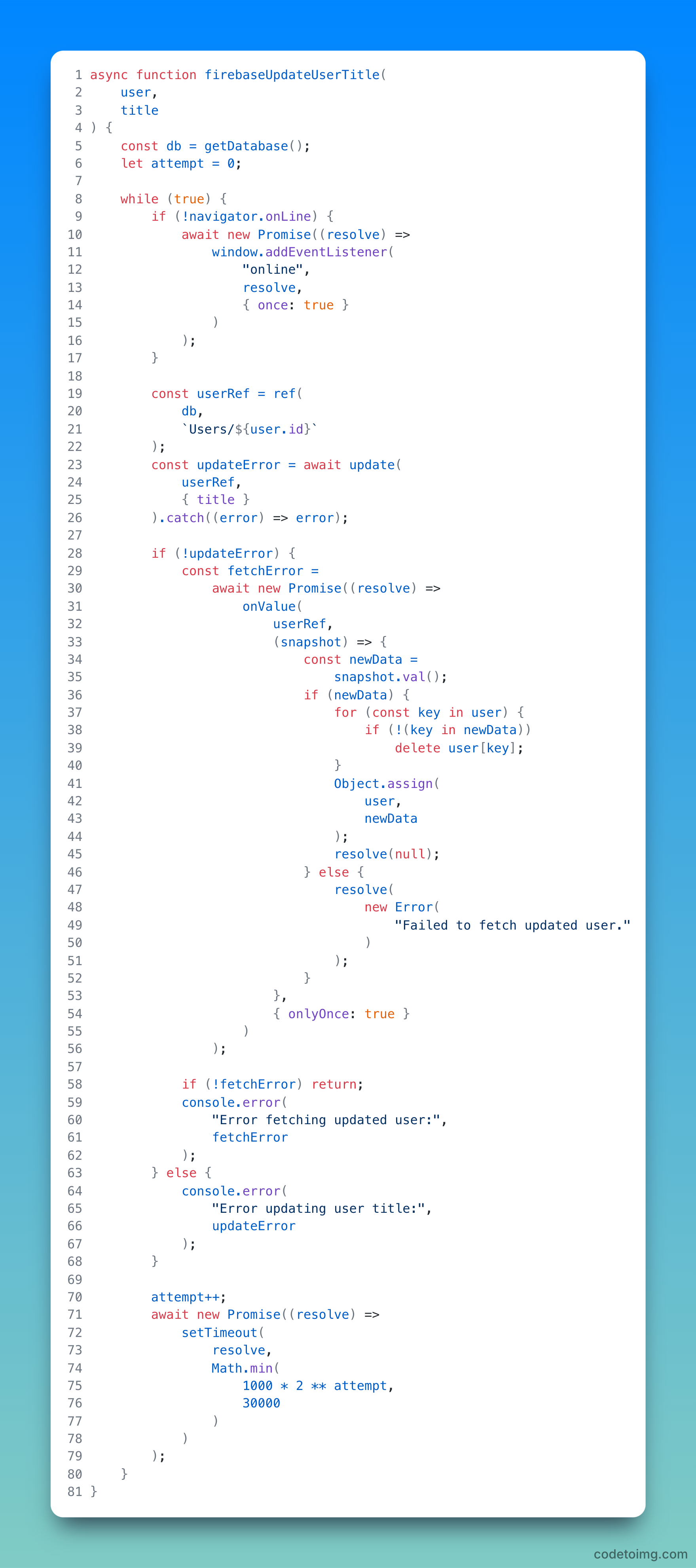 updating an object in firebase