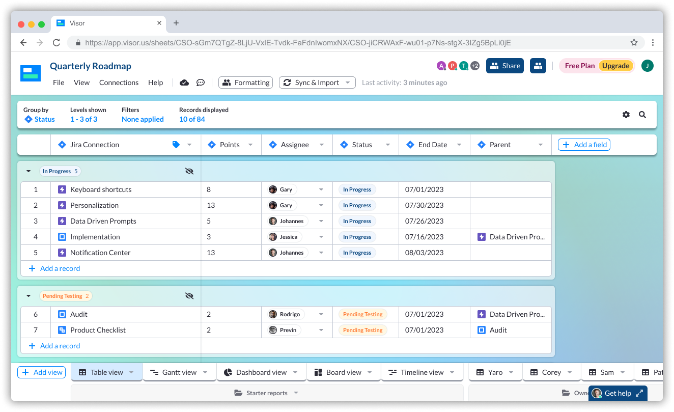 progress on the grid group by functionality