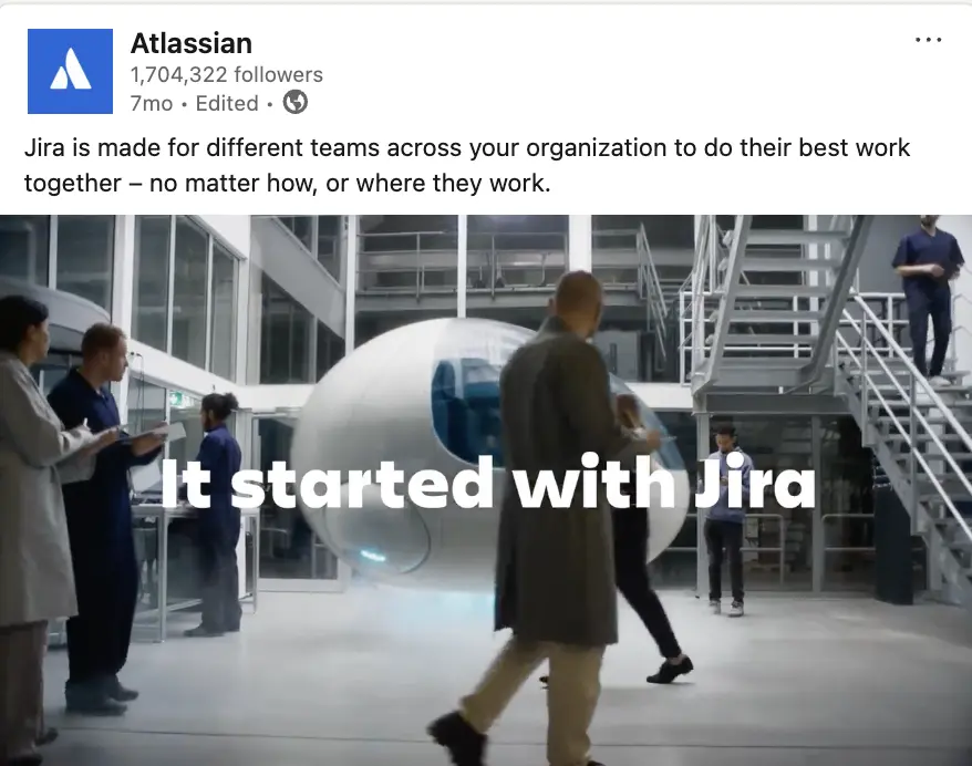 jira for marketers ad on linkedin