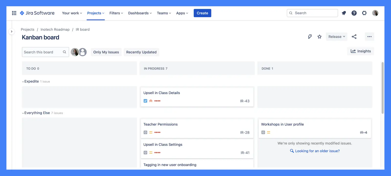 jira kanban feature example