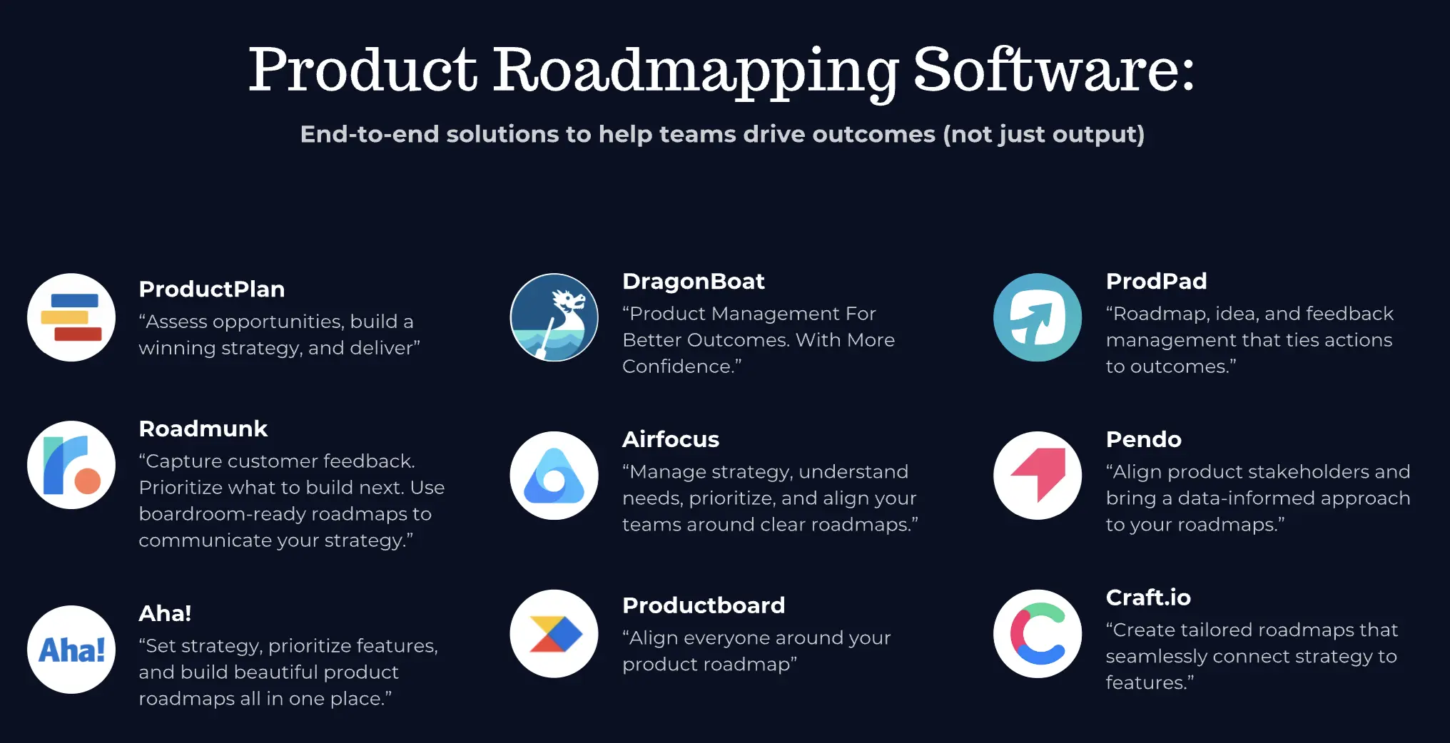 product roadmapping software slogans overview