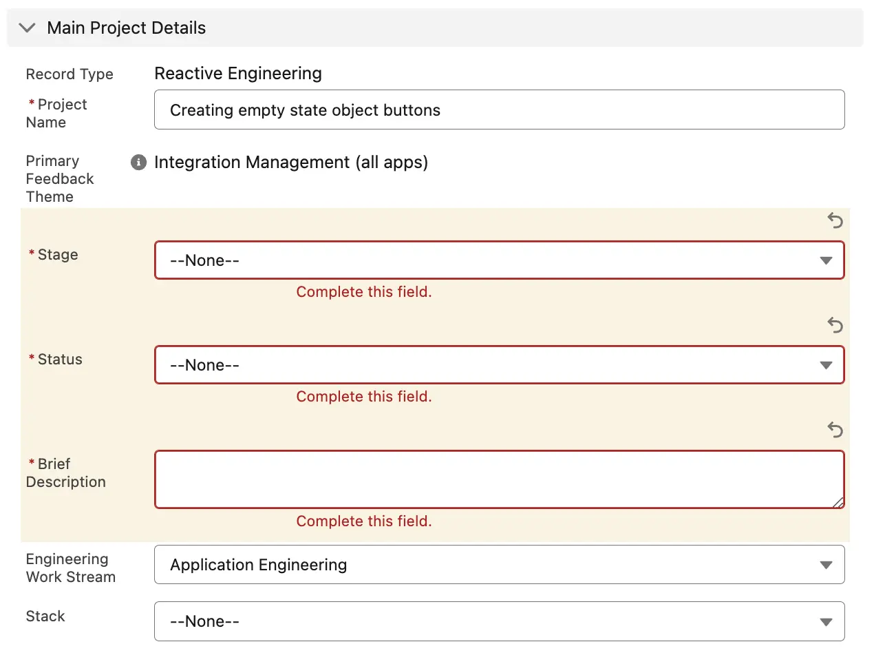 errors in salesforce