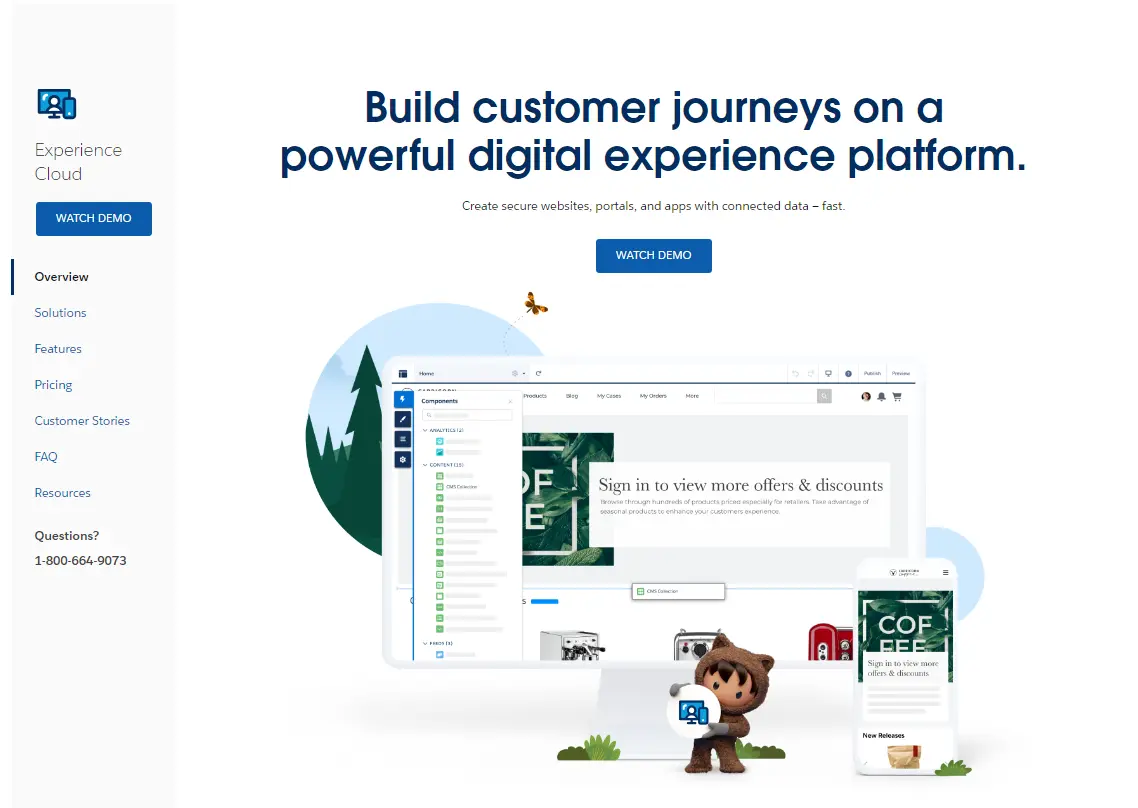 Screenshot of Salesforce Experience Cloud Homepage