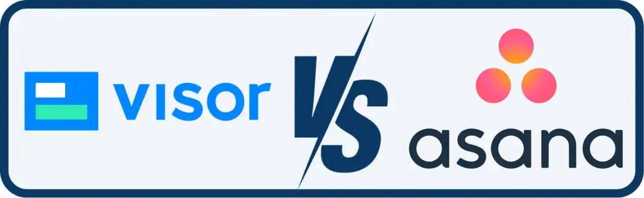 Visor vs. Asana banner with both app's logos