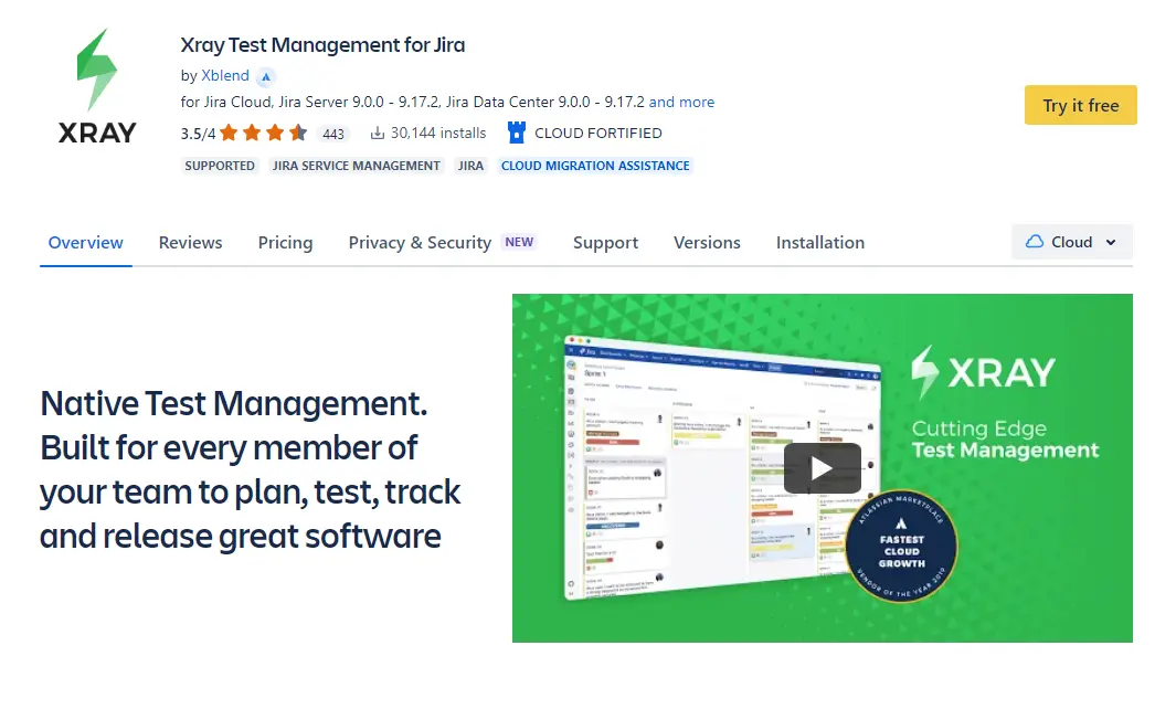 Xray test management for Jira in the Atlassian Marketplace